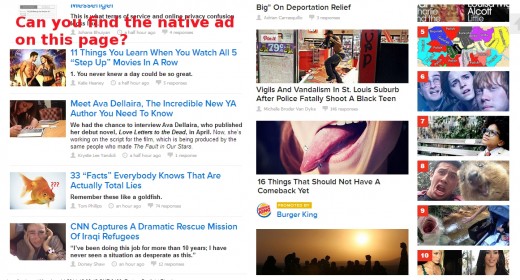 Bombarded with visual images, we are less likely to notice native advertising cues.