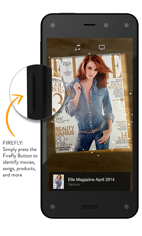 The Amazon Fire Phone features Firefly, which lets you identify the products in the screen, see information about those products and then take action around those products.