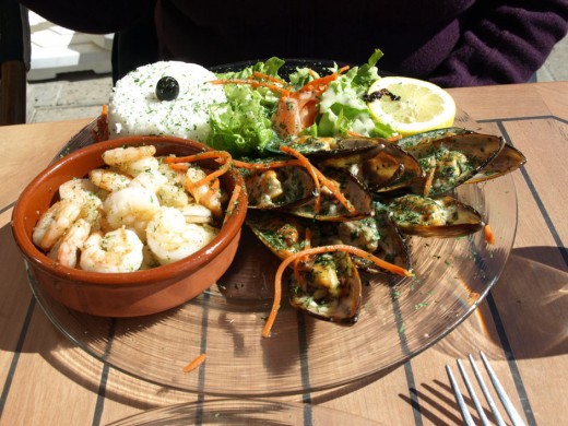 The most scruptious dish we have had.  It was at a sea side Castle at l'Ametlla Mer