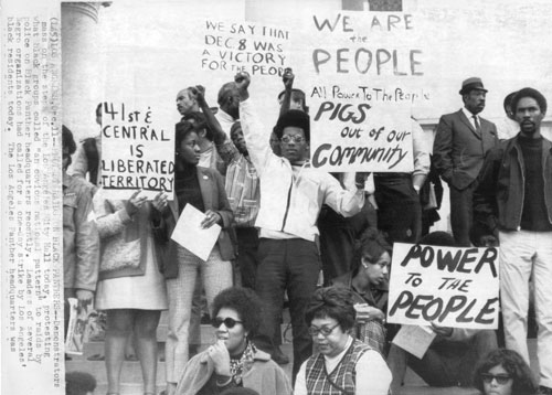 The Black Panther Party in Los Angeles pushed for freedom, but also reinforced their standpoint with self-defense and active civil disobedience.
