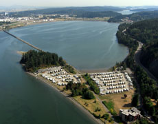 Aerial view of the RV resort