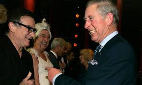 Who else other than Robin Williams could make Prince Charles laugh in a reception line?