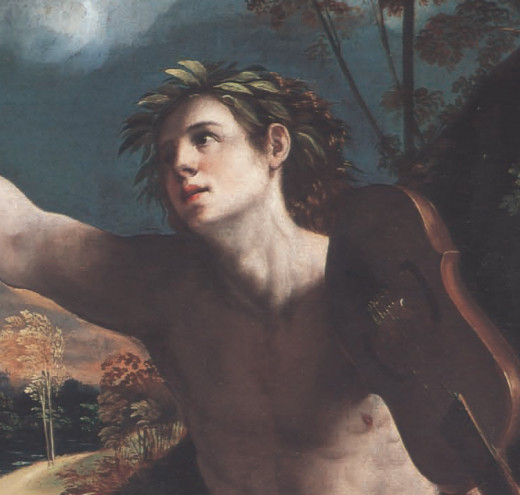 Dosso Dossi, Apollo (a. 1524), detail, Rome Galleria Borghese 