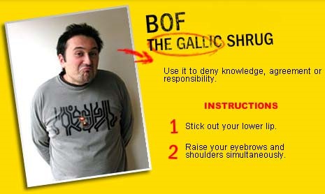 French gesture: Directions for le Bof