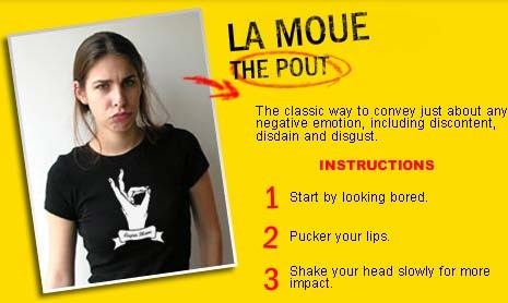 French gesture: Directions for La Moue
