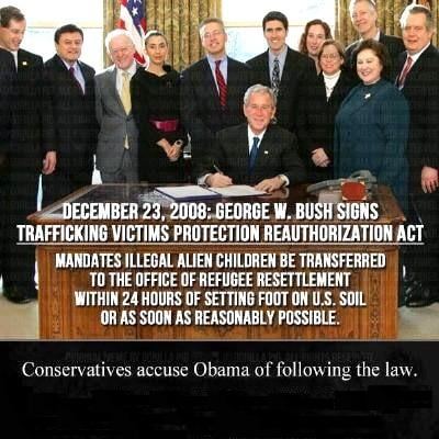 The law that Bush signed! I wonder if he is the one who sent the other countries an invitation to send us their children for us to support and raise them?