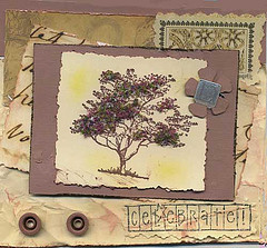 Stamped Tree Decorated with Flower Soft