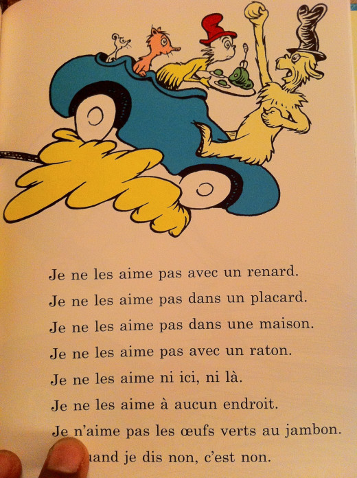 Excerpt from the French version of Green Eggs and Ham