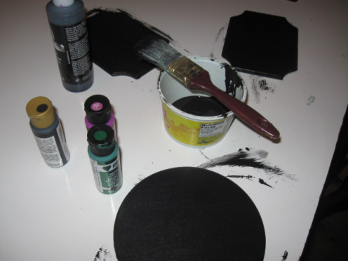 Painting the plaque base coat