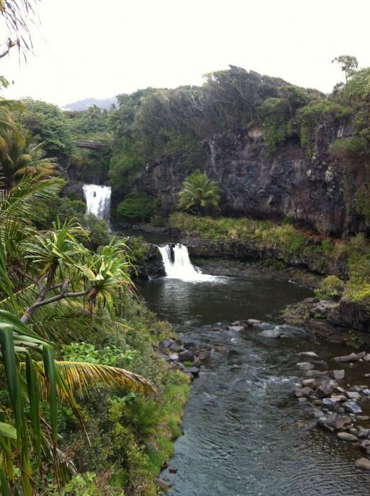 The Seven Sacred Pools, after a storm. 
