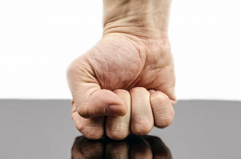 A rebellious, clenched fist