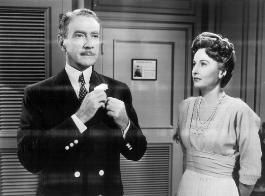 Clifton Webb and Barbara Stanwyck in the soap opera version of Titanic