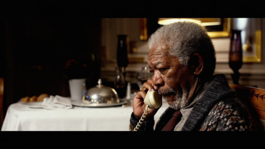 Morgan Freeman as Professor Norman in the movie Lucy