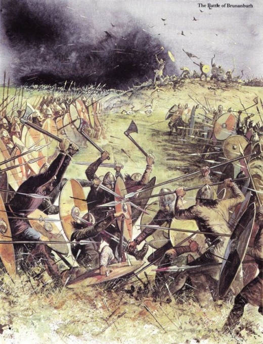 Brunanburh again, with the Dublin Danes under Olaf Guthfrithsson closing on Aethelstan's line wielding their long-handled Dane axes 