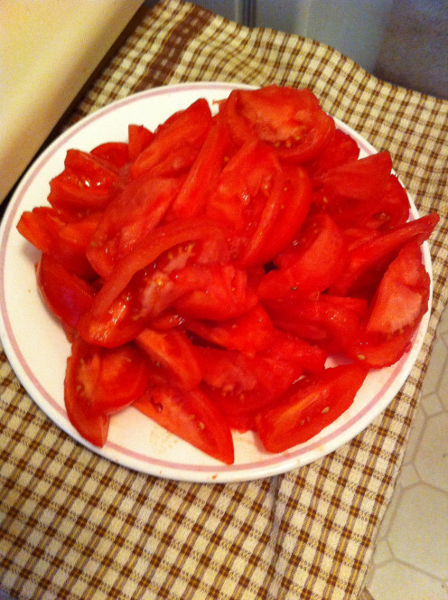 Tomatoes Prepared for Cooking