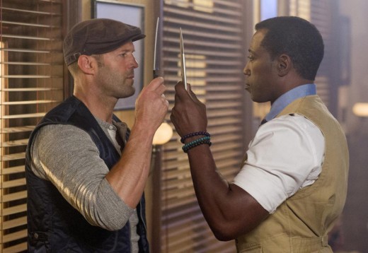 Statham: "You see? I told you my knife was longer than yours!"