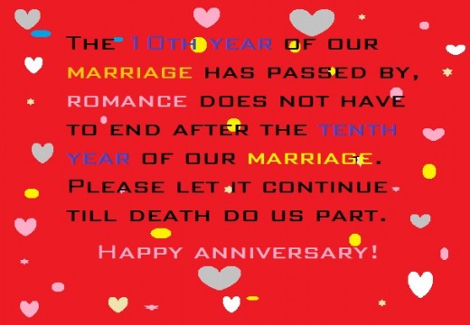 Happy 10th Year Wedding Anniversary Wishes and Quotes 