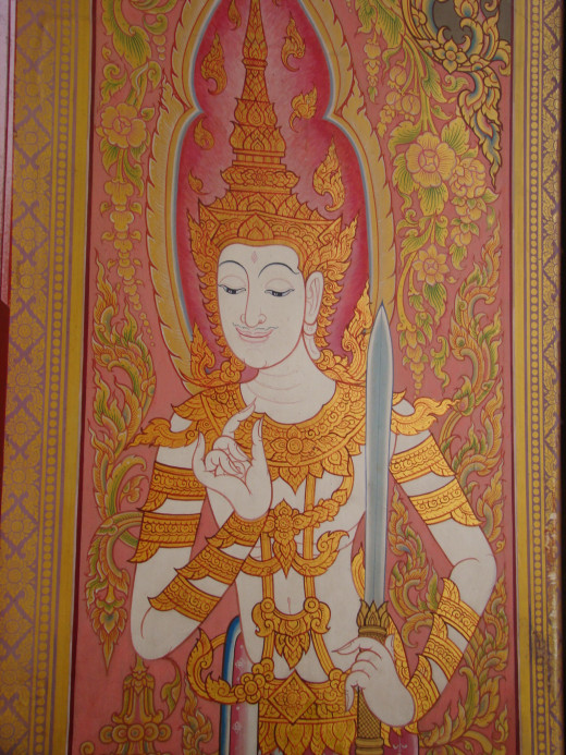 Mural In The Thai Temple, Bodh Gaya