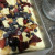 Add the dough shapes to the top. If you don't have a fruit cutter, you can just use dough strips and kriss kross them over the top.