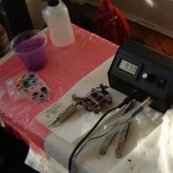 Tattoo set-up, photo by Relache