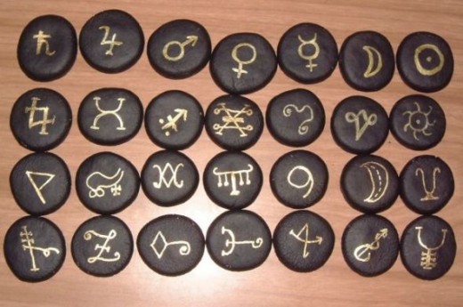 alchemical runes, crafted and photographed by Relache
