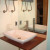 Inside the bathroom, this is the sink across from the shower.