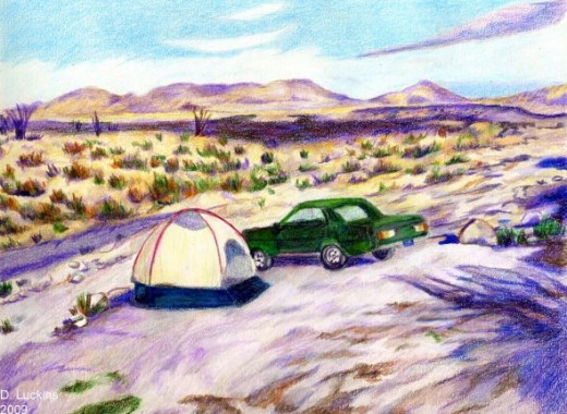 Car Camping Drawing