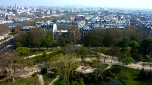 View from the Eiffel Tower in April 2010