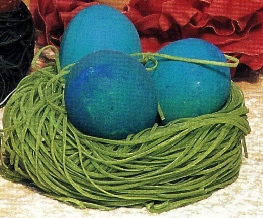Pasta Easter Egg Nests
