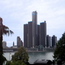 Downtown Detroit, taken from Windsor, across the Detroit River.