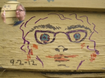 You Too Can Join In The Art Project. . . . . . Sign the House.  It is a guest book. . . . . . I did!