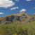 At the visitor's center: mountains, saguaros, trees, and clouds. At the visitor's center: mountains, saguaros, trees, and clouds.