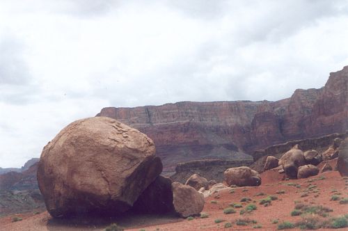 More large boulders.