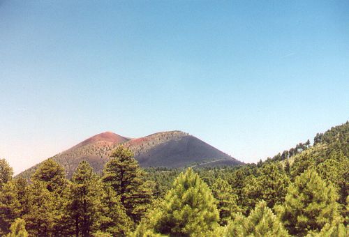 Distant view of the cinder cone.