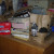 This small solid wood desk was another gift from our son. It's covered with recycling, which I am preparing. Most has already been taken. This small solid wood desk was another gift from our son. It's covered with recycling, which I am preparing. Most has already been taken.