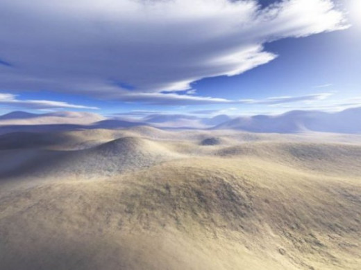 Desert - An attempt to simulate sand dunes. I can't get the wind patterns, however, at least not yet.