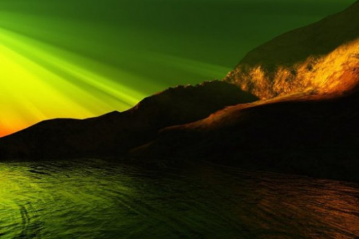 Rays on Rainier