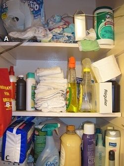 My messy bathroom closet | Photo property of author All Rights Reserved