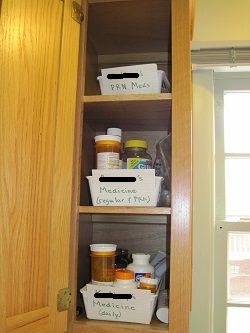 Organized Medicine Cabinet after Clutter Busting | Photo property of author All Rights Reserved