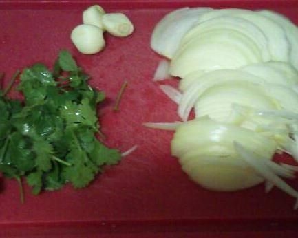 Cilantro, even MORE garlic, sliced onions.
