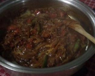 Vegetables cooking.
