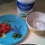 Putting together a simple raita.
