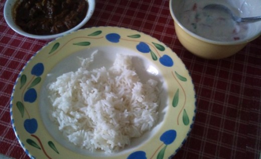 Fluffy basmati rice.