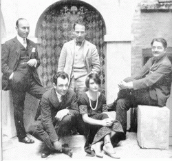 The Algonquin Round Table of which Dorothy Parker was a member.