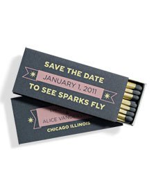Save the Date to See Sparks Fly matchbox clip art courtesy of MarthaStewart.com.
