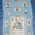 Blue vintage tea towel, linen with saying.