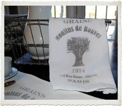 Make your own "vintage" tea towel like this one from The Graphics Fairy.