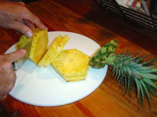Prepare fresh pineapple