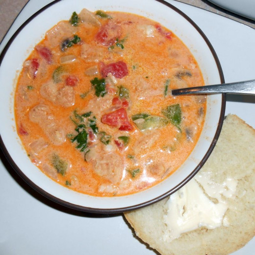 Nothing tastes better with homemade soup than a warm slice of crusty French bread.