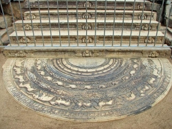 Moonstone in Queen's palace in Anuradhapura